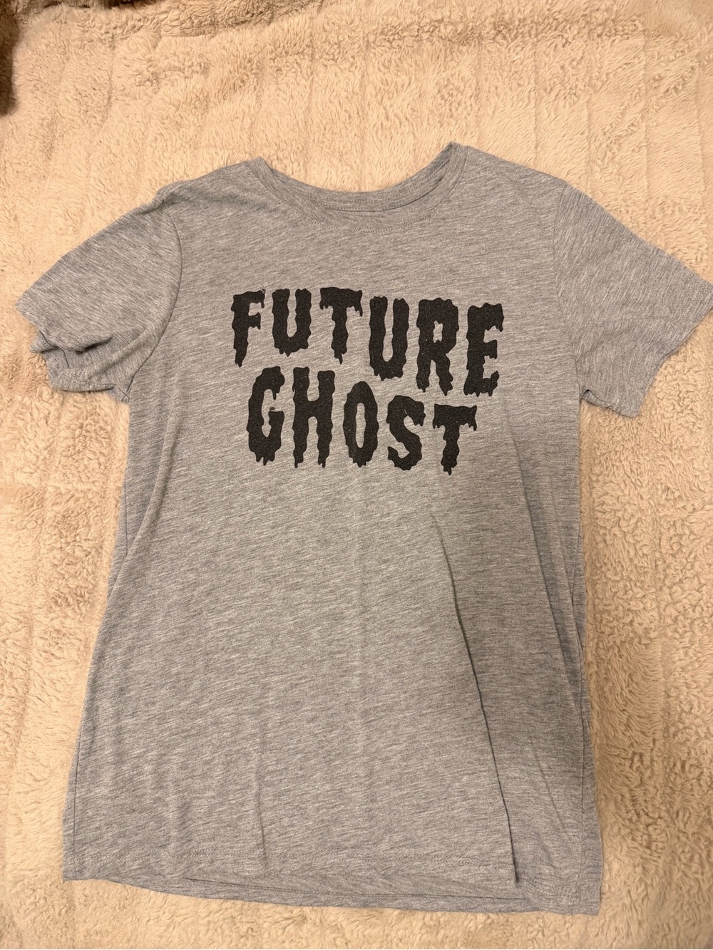 Women's Short Sleeve Graphic Tee - Grey "Future Ghost"